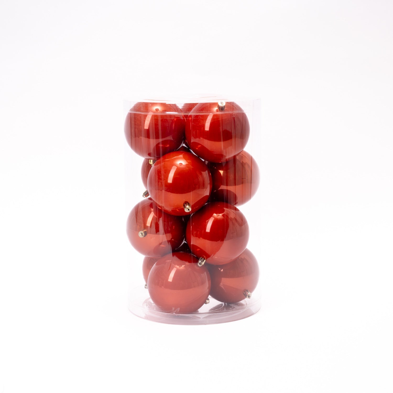 Palline di Natale in Plastica, colore arancione, diametro 4CM