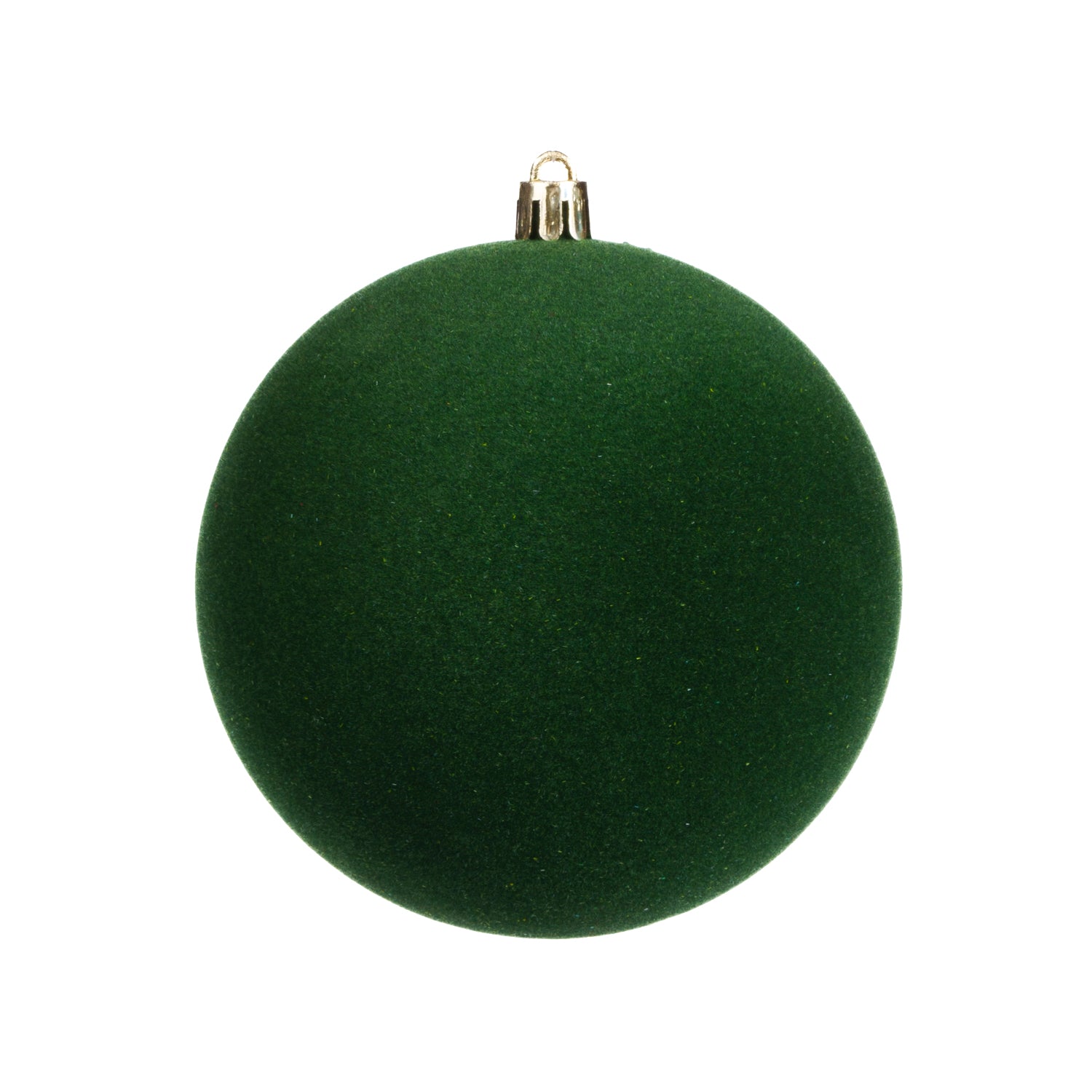 Pallina di Natale in velluto verde foresta con diametro di 25CM