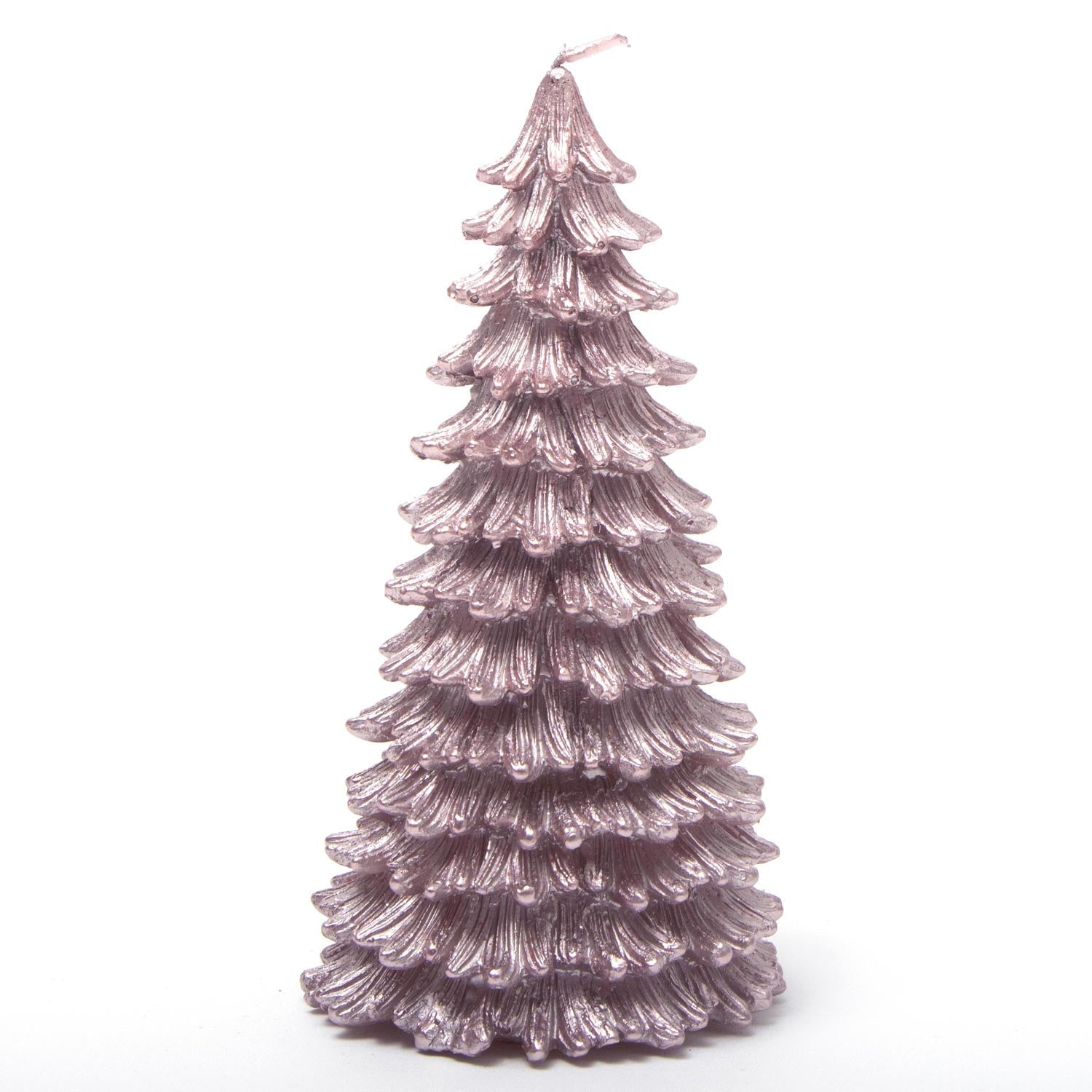 Candela albero frastagliata rosa 9x9x18CM