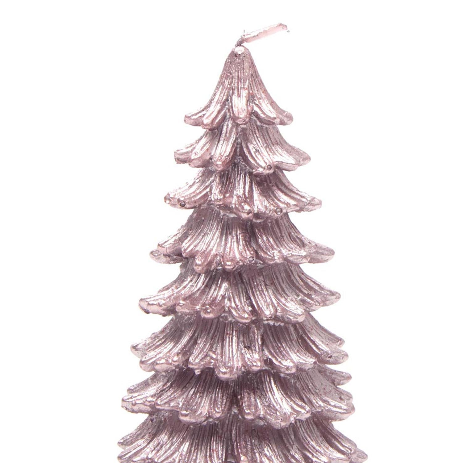 Candela albero frastagliata rosa 9x9x18CM