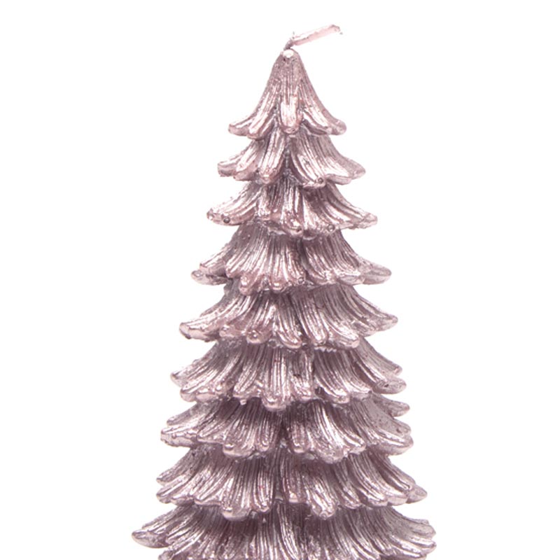 Candela albero frastagliata rosa 6X6X11CM