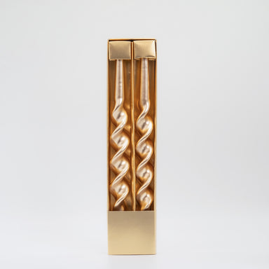 Set 2 candele aspirale 35Cm Champagne