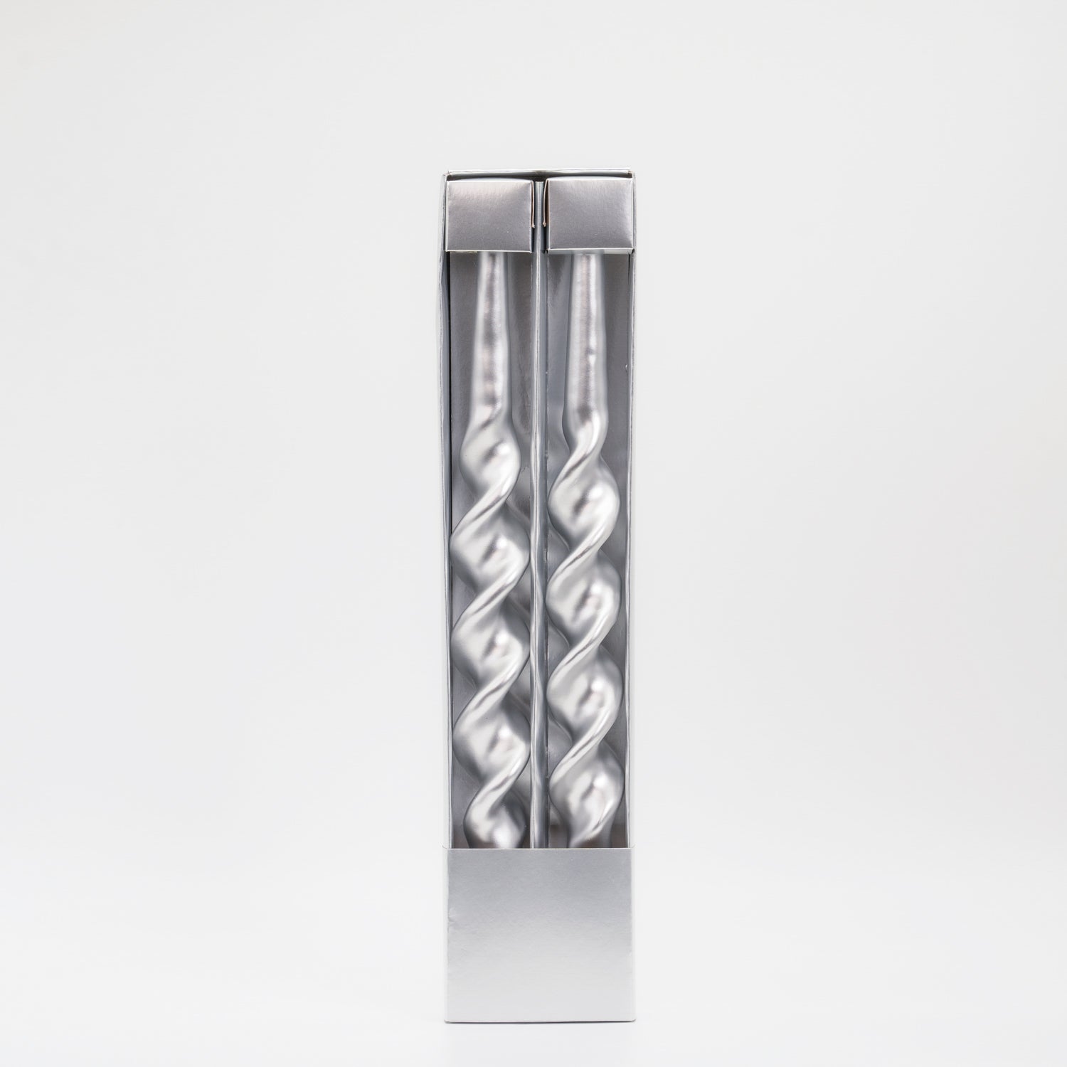 Set 2 candele aspirale 35Cm Argento