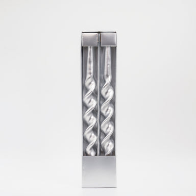 Set 2 candele aspirale 35Cm Argento