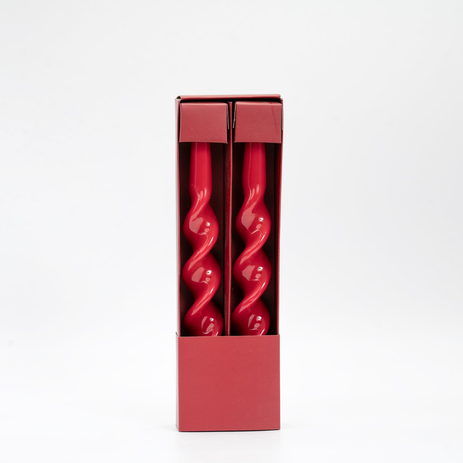 Set 2 candele aspirale 25CM Rosso