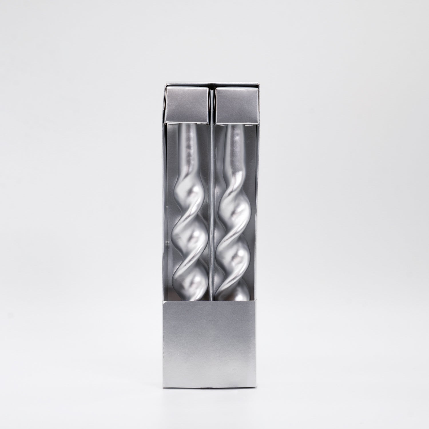 Set 2 candele aspirale 25CM Argento