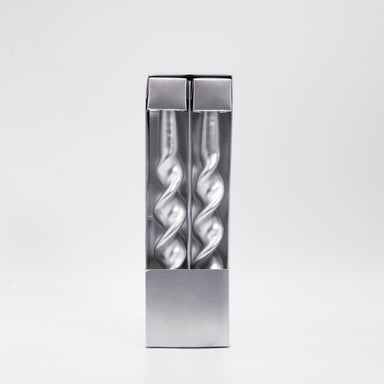 Set 2 candele aspirale 25CM Argento