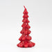 Candela albero colata rosso