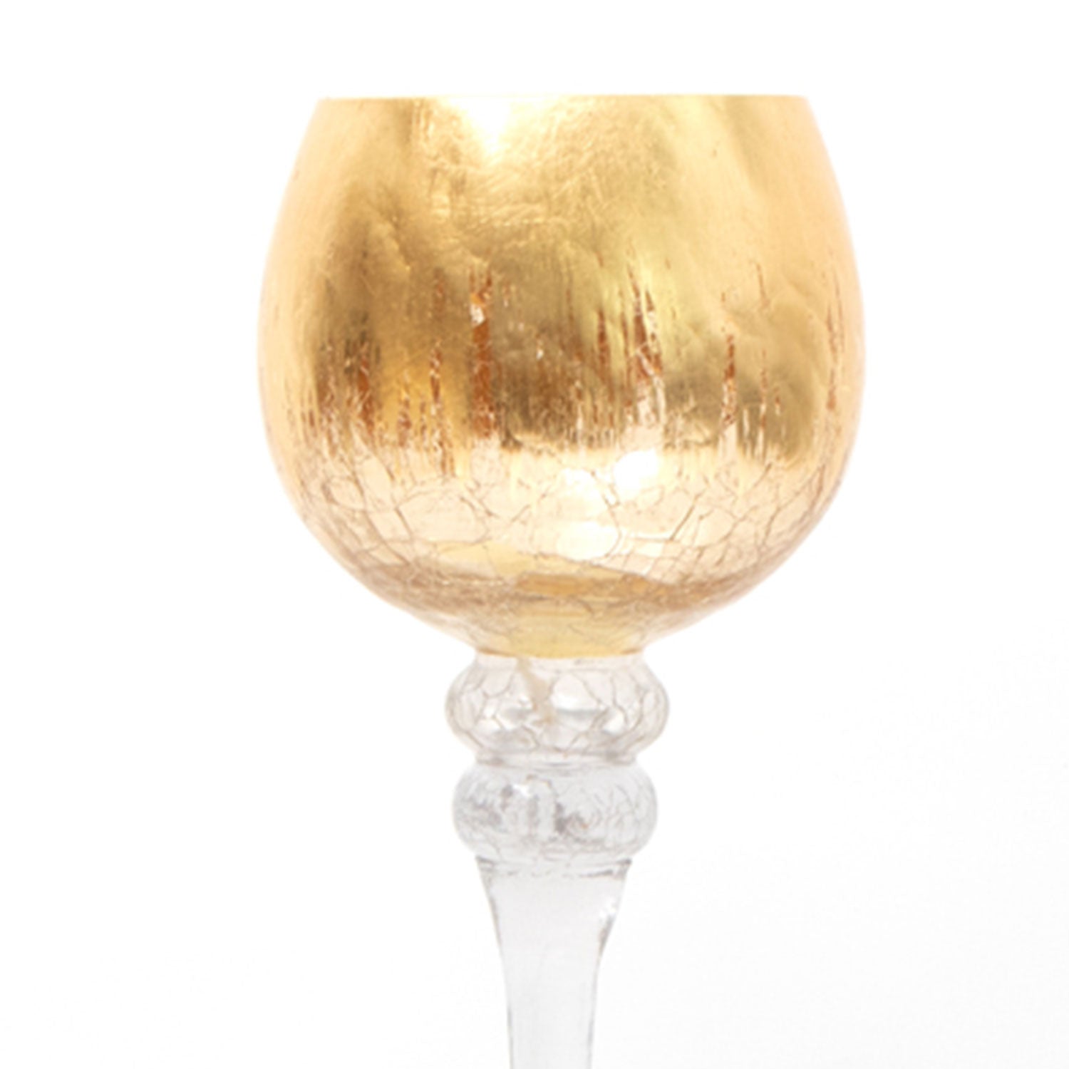 CALICE GRAFFIATO ORO TONDO 13X35CM