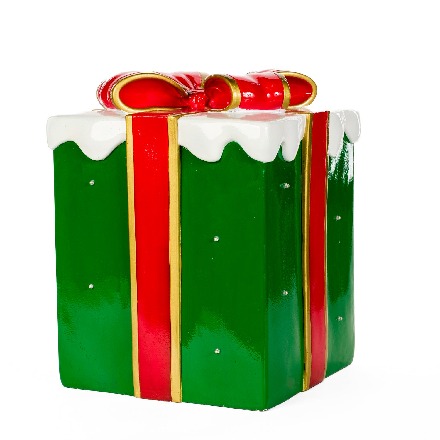 Base albero pacco regalo con luci 31x31x38CM