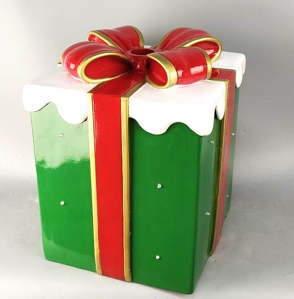 Base albero pacco regalo con luci 40x40x45CM