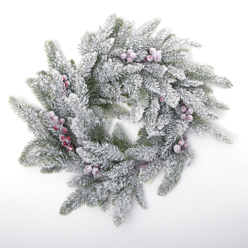 Ghirlanda abetone innevato con bacche 47CM