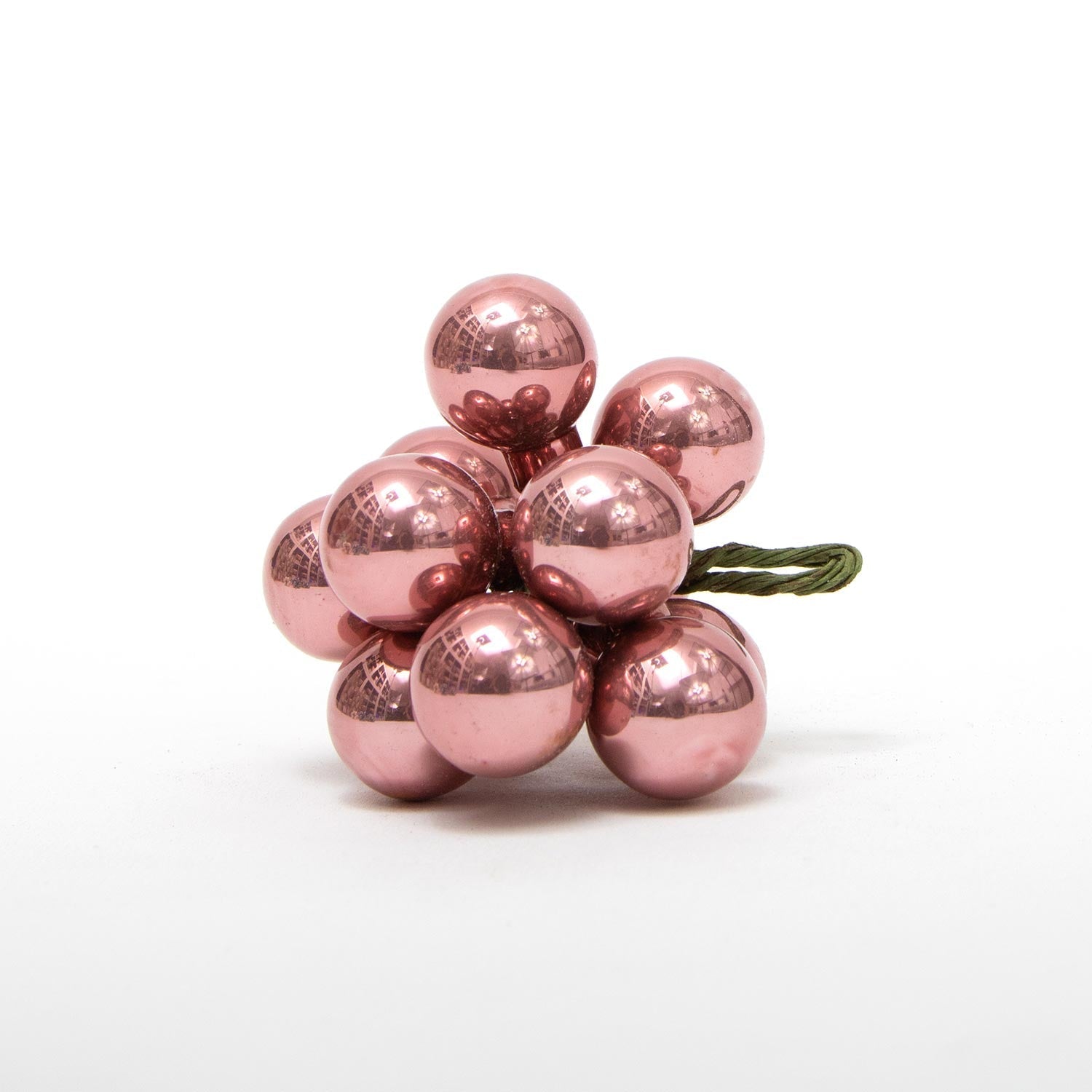 Bouquet da 12 sfere in vetro, D.2CM, colore rosa