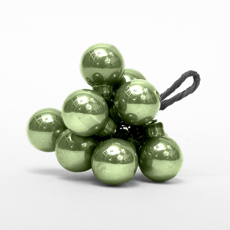 Bouquet da 12 sfere in vetro, D.2CM, colore verde