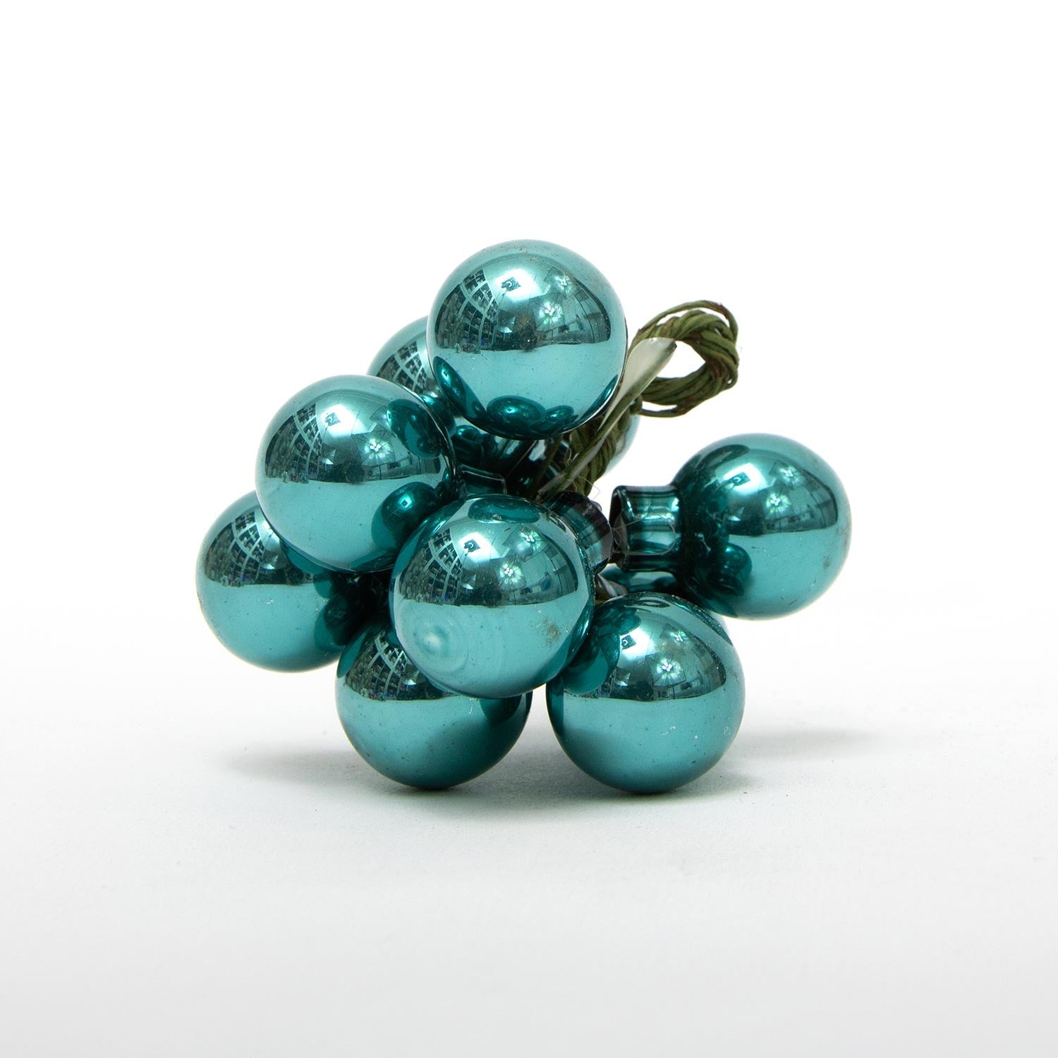 Bouquet da 12 sfere in vetro, D.2CM, colore petrolio