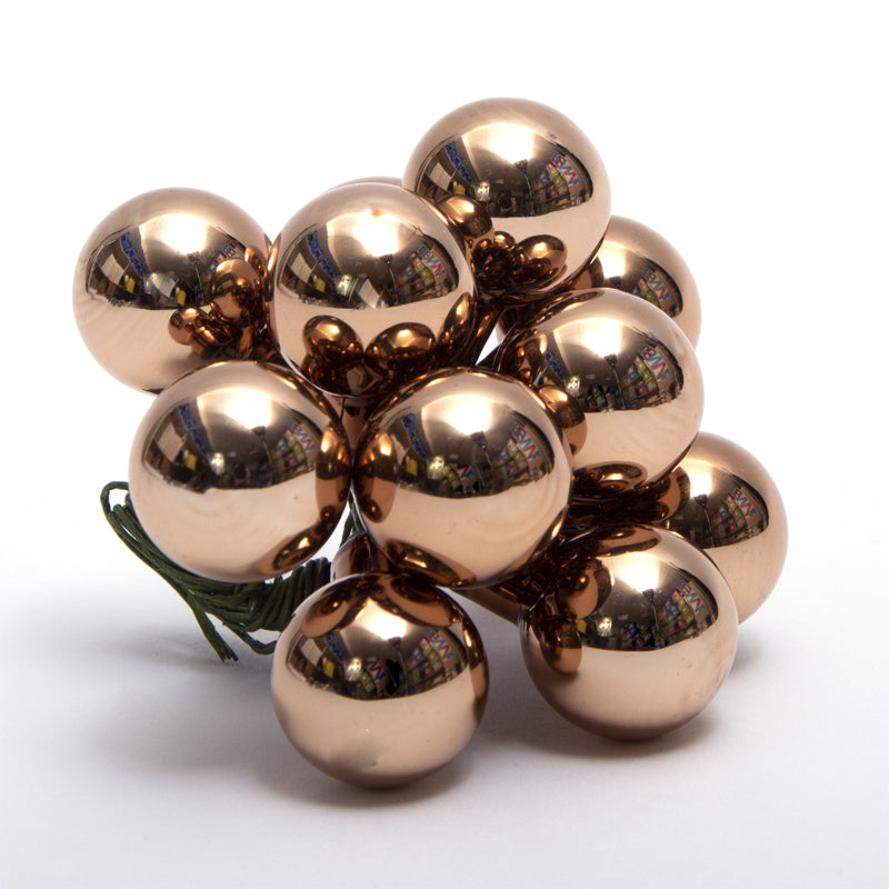 Bouquet da 12 sfere in vetro, D.2CM, colore bronzo