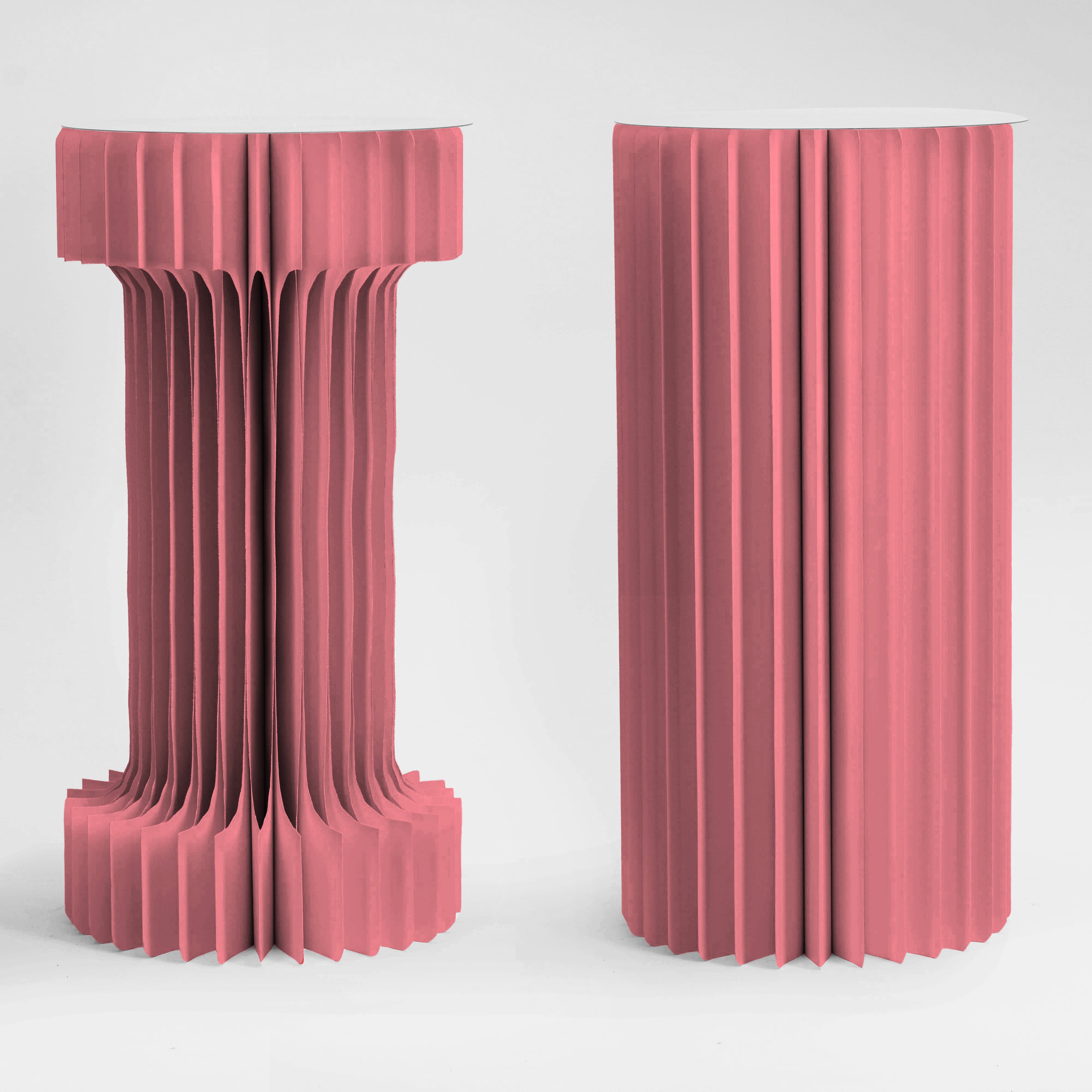 Colonna di carta Rosa con Led, D30CMxH20CM