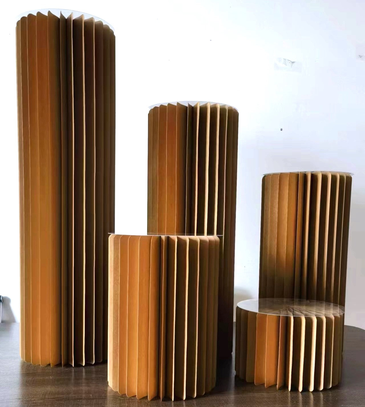 Colonna di carta marrone con Led, D30CMxH60CM