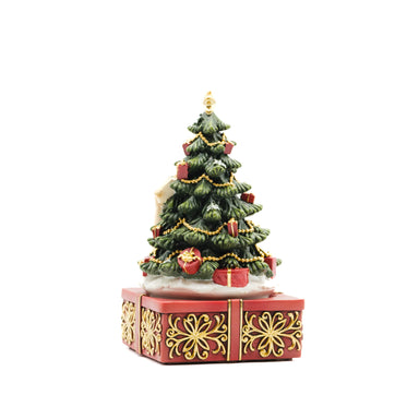 Carillon albero pacco regalo rosso 11x19CM
