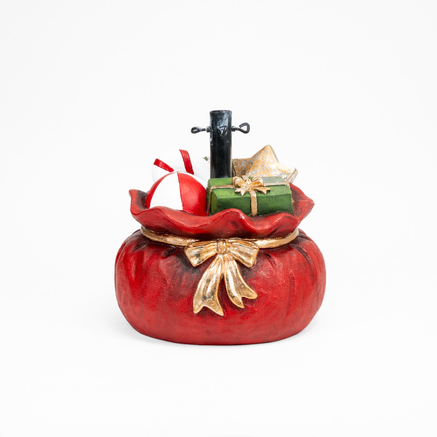 Base albero con forma di sacco per regali, Rosso, 39x35x42cm