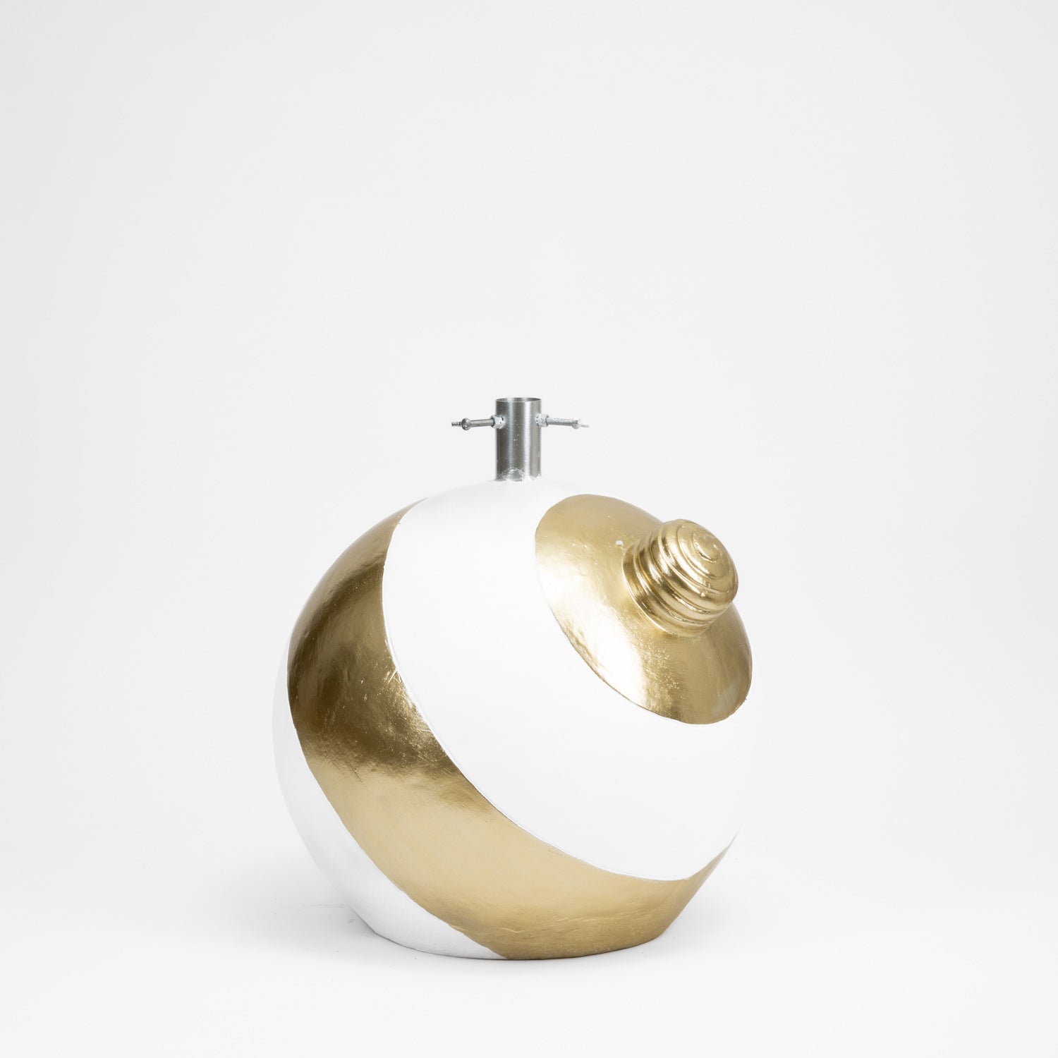 Base albero a forma di sfera D.44CM oro-bianco