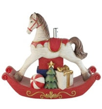 Base per albero di Natale a forma di cavallo a dondolo, 73x20x61CM