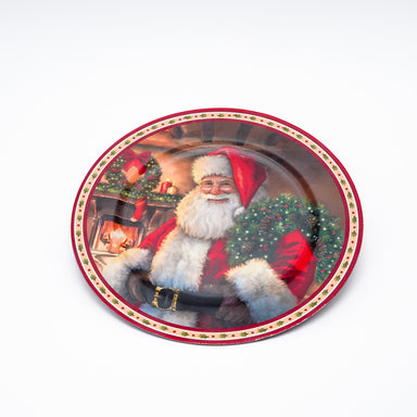 Piatto di Natale con disegno Babbo Natale 40CM