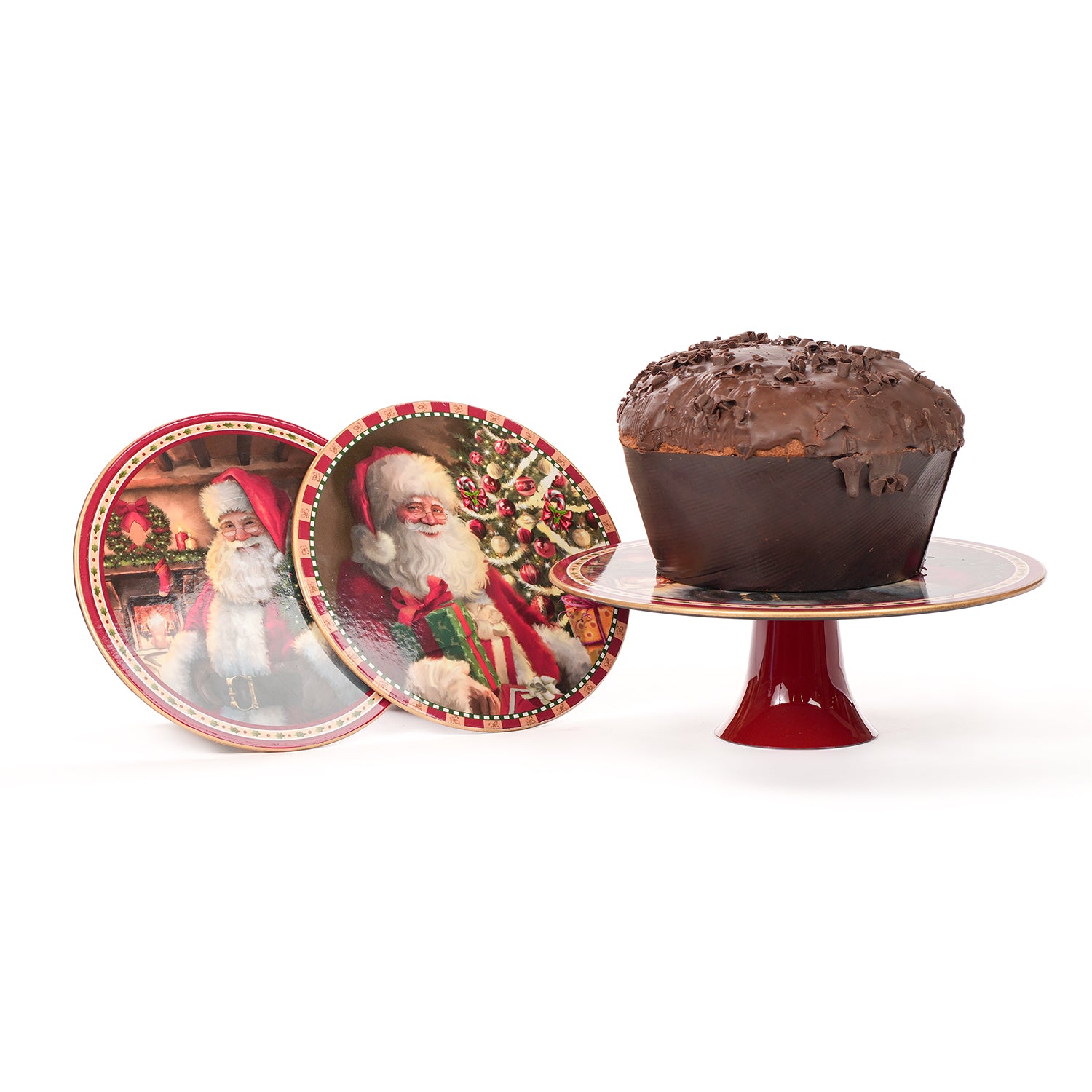 Alzata Babbo natale assortite, 22X22X10CM