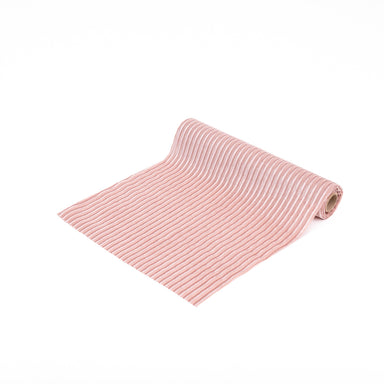 Runner Cipria pieghettato da 2,7mt, decorazione Natalizia, confezione