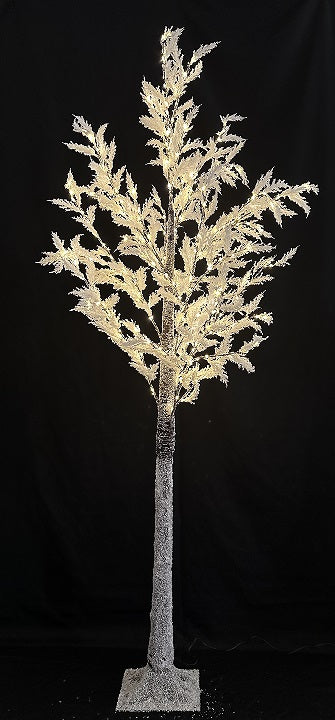 Albero foglie bianche 240LED 180CM