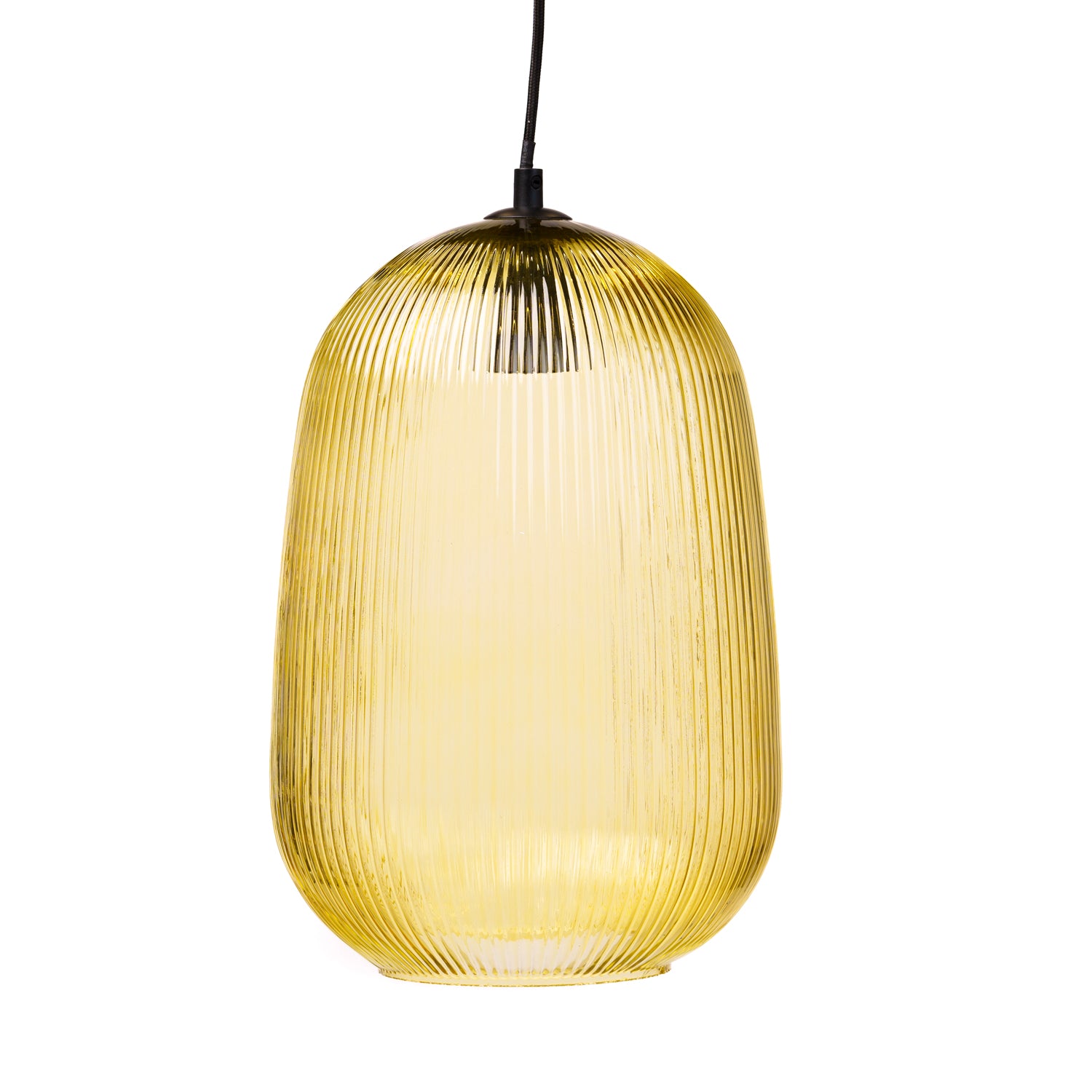 Lampadario 1 paralume in vetro, 23x34CM, colore ambra