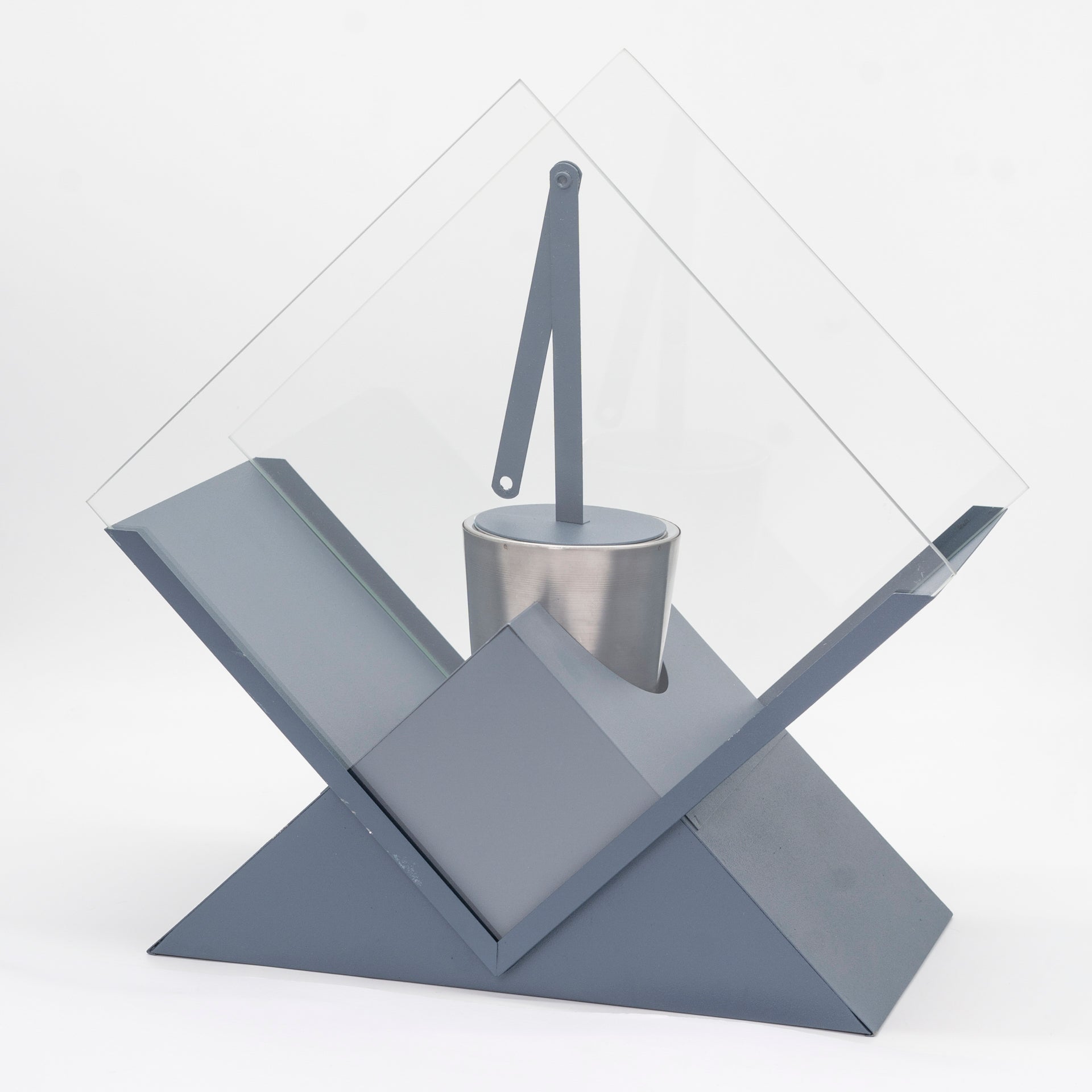 Lampada a cera liquida colore petrolio 38X18X37CM