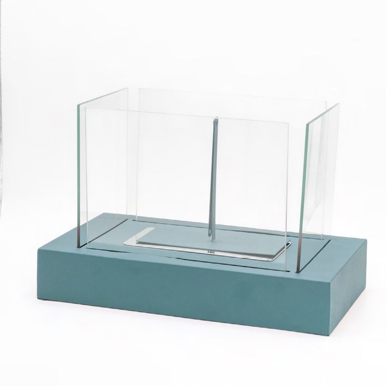 Lampada a cera liquida colore petrolio 35X20X23CM