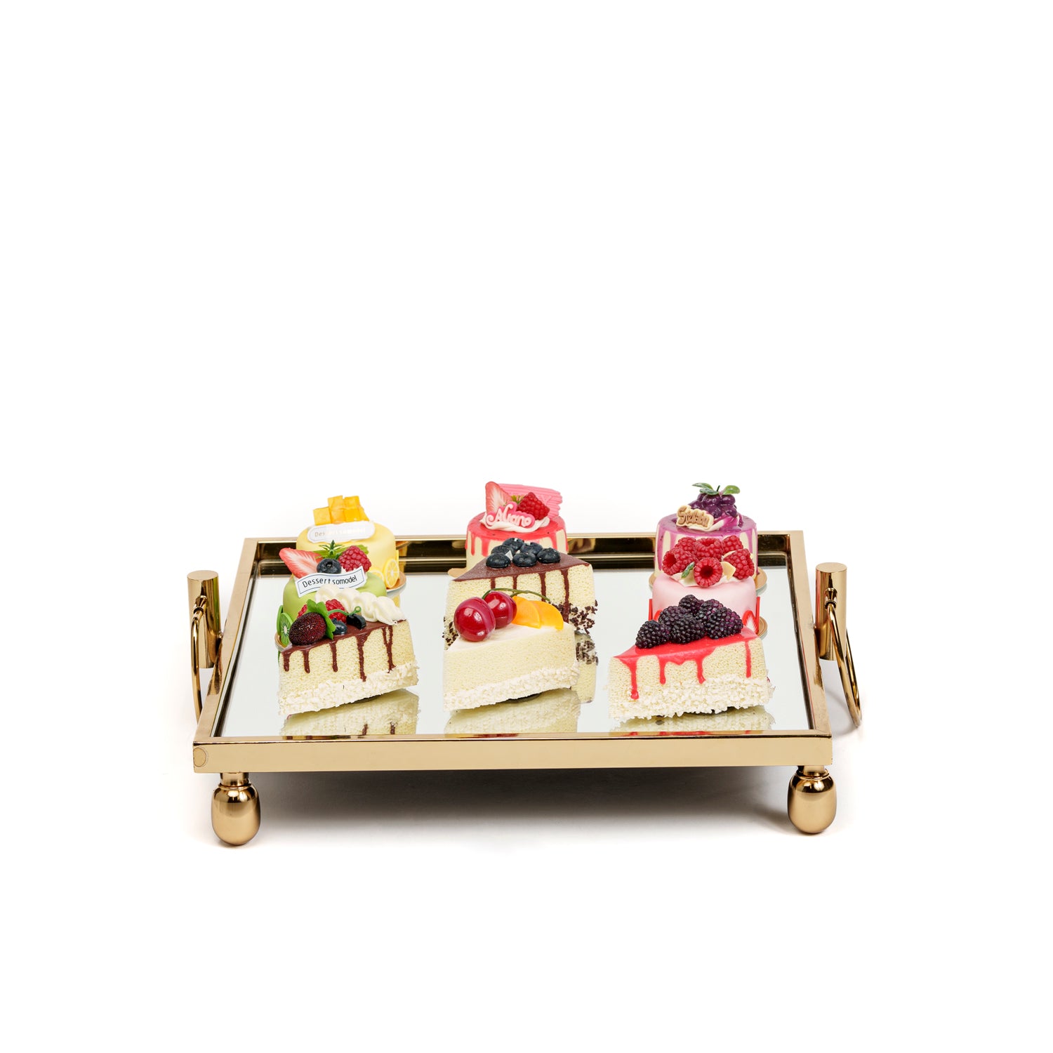 VASSOIO ORO CON SPECCHIO