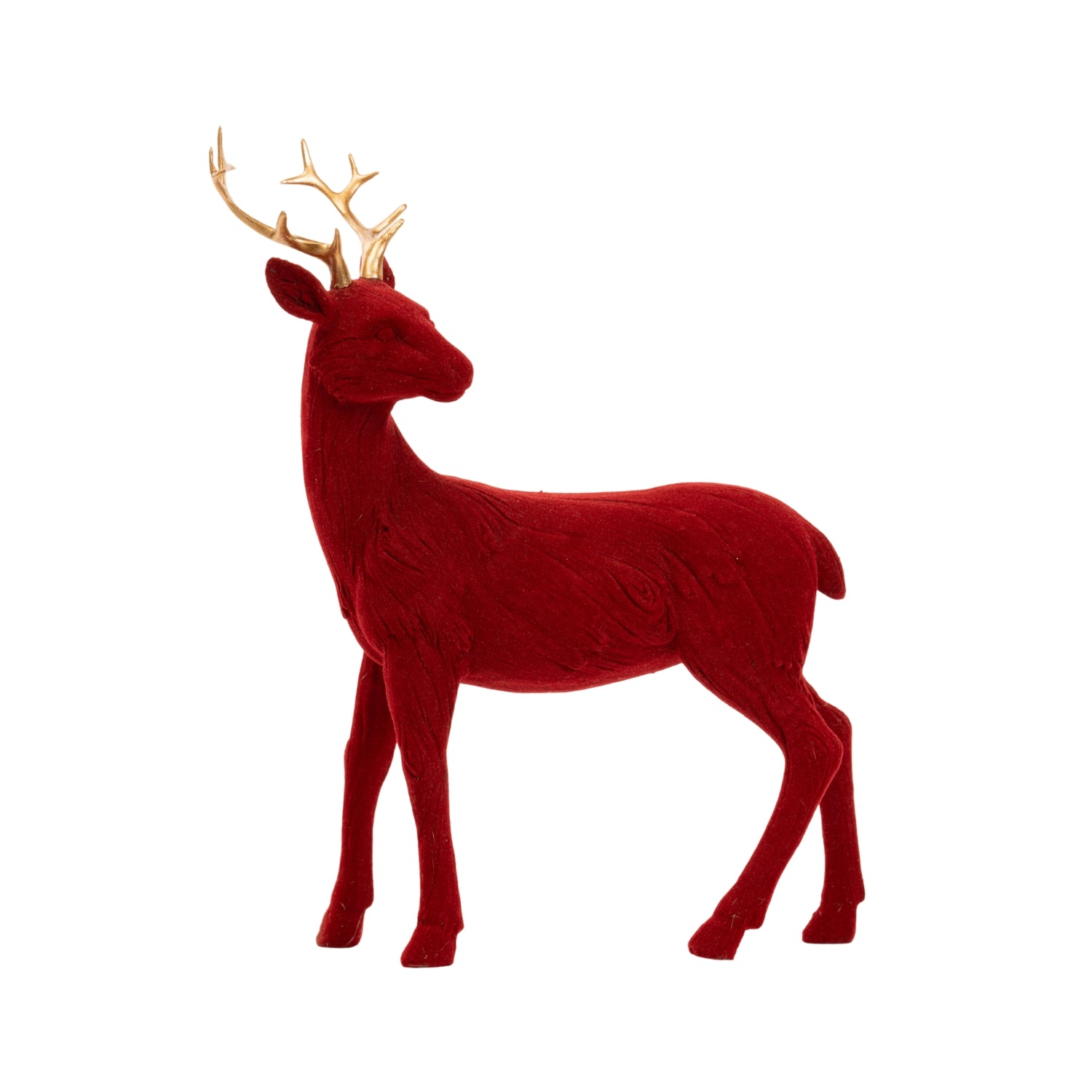 Renna in velluto rosso, 23X31CM