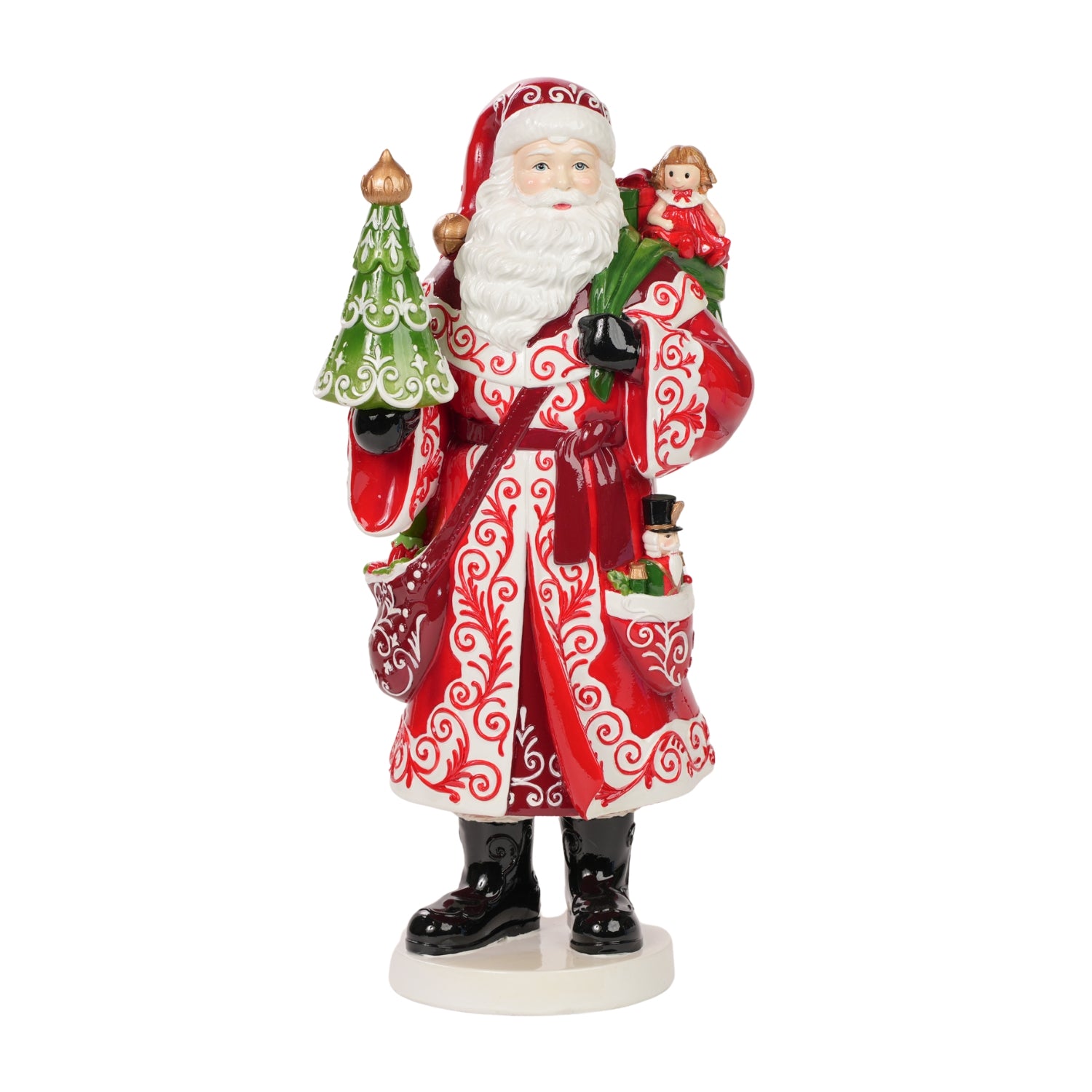 Babbo Natale con albero, 21x16x43CM