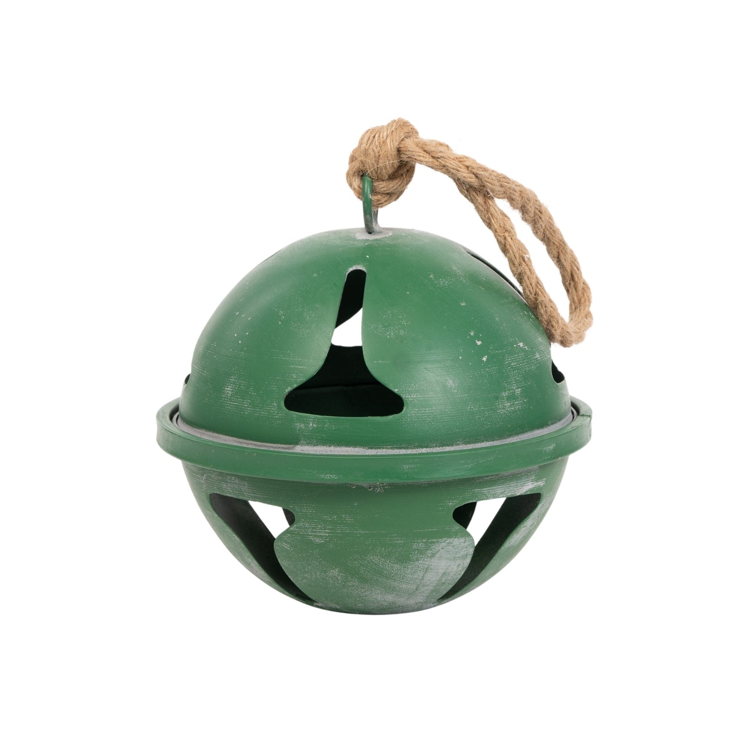 Sfera campanello in metallo verde, 23X23CM