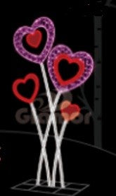 Cuori luminosi in 2D, 130X250CM