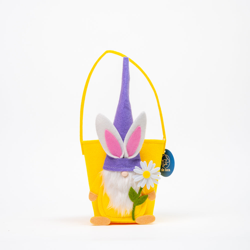 Secchiello in feltro con Folletto per Pasqua, confezioni pasquali