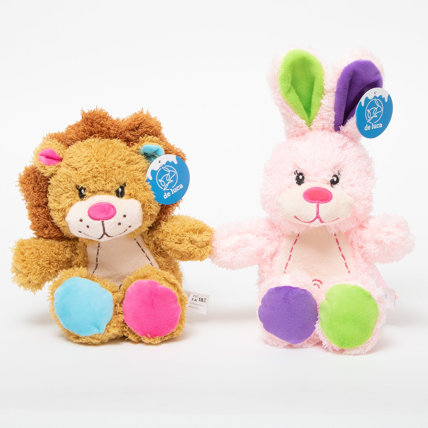 Peluche Morbidi Animali Colorati 20cm, pupazzi per pasqua, idea regalo